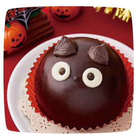 ハロウィン　黒猫チョコケーキ