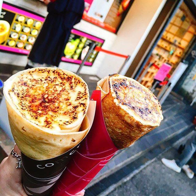 Mai on Instagram: “1年ぶりのコムクレープ😍❤ 定番のクレープブリュレとクリームチーズブリュレ🧀✨ クリームチーズ美味しかったーーー🤤💖 すでにまた行きたい🤭 これ食べるためだけに原宿まで行ってきた🚃笑…” (58471)