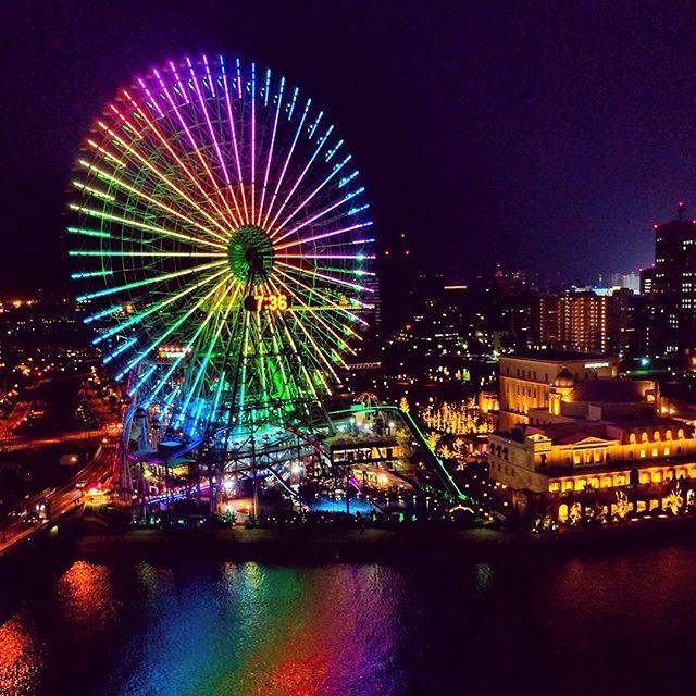 Yoshiyuki YAMADA on Instagram: “Night illuminations of the Ferris wheel "Cosmo Clock 21" also well known as a tourist spot 😀🌿🌸 @ Yokohama Cosmo World (Yokohama, Japan) •…” (59231)