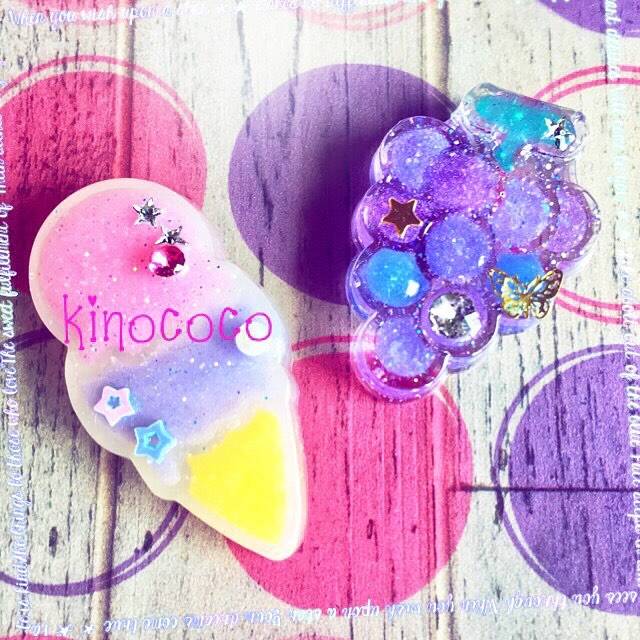 yuco kinococo on Instagram: “少し前に作った作品というか･･･素材？ これをどうしようか迷い中。 穂乃香用ペンダントかキーホルダーにするか･･･。 穂乃香が食べたお菓子の型を再利用して作ったよ♪ なかなか可愛いのが出来て満足(*•̀ᴗ•́*) #レジン #レジン作品 #アイス #ぶどう…” (65767)