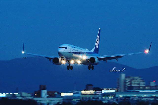 Shinya  Sky High✈️ on Instagram: “トワイライトタイムに着陸～✈️ 今日も一日お疲れさまでした。 Ramp in  #大阪#伊丹空港#スカイランドharada #夜景#landing#写真好きな人と繋がりたい #トワイライトタイム #全日空#ダレカニミセタイソラ #igで繋がる空…” (66717)