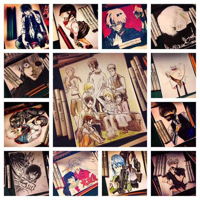 Inagawa Jun® on Instagram: “Thank you 2014!! Thanks for all my lovely followers! all my drawings!!!! My goal for next year is reach 10k followers!!!! ありがとう！” (69100)
