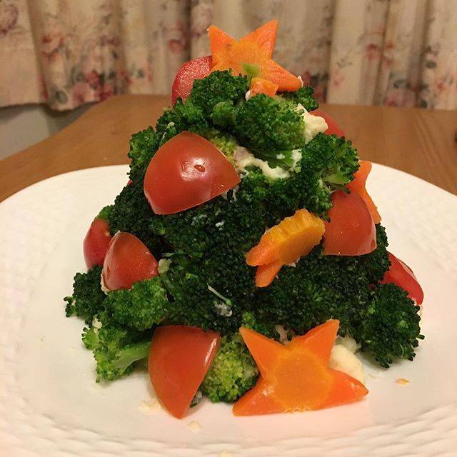Momo on Instagram: “メリークリスマス🎄今日のサラダはクリスマスツリー#今日のごはん#おうちごはん#夕ごはん#無農薬野菜#クリスマスツリー #クリスマス#ツリーサラダ” (70433)