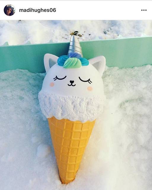 Sana on Instagram: “Wow! Candicorn ice cream 🍦 on the snow ❄️ @madihughes06” (71441)