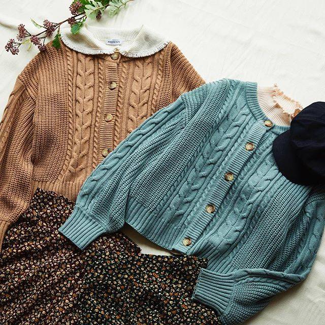 WEGO on Instagram: “✔︎cable cardigan ¥2,990＋tax ✔︎big collar knit ¥1,990＋tax ✔︎frill high neck knit ¥1,590＋tax ✔︎flower long skirt ¥2,990＋tax ✔︎casket…” (72224)