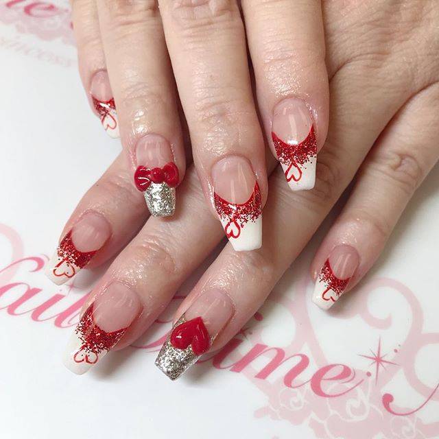 Hime👑Nail on Instagram: “#valentine nails #heartnails #GelNail #HimeNail #Manicure #GelNails #HimeNails #Tustin #Irvine #Love #CA #Art #ネイル #instagood #OC #Cute…” (76222)