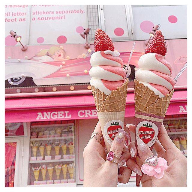 y u p i on Instagram: “♡ ♡ ♡ ㅤㅤㅤㅤㅤㅤㅤㅤㅤㅤㅤㅤㅤ 原宿竹下通りにできたお店 @strawberrymania_harajuku15 の いちごソフトクリーム食べた🍓♥ ㅤㅤㅤㅤㅤㅤㅤㅤㅤㅤㅤㅤㅤ いちご味が結構濃厚ですっぱいから ミックスがちょーど良かった♥💭…” (80263)