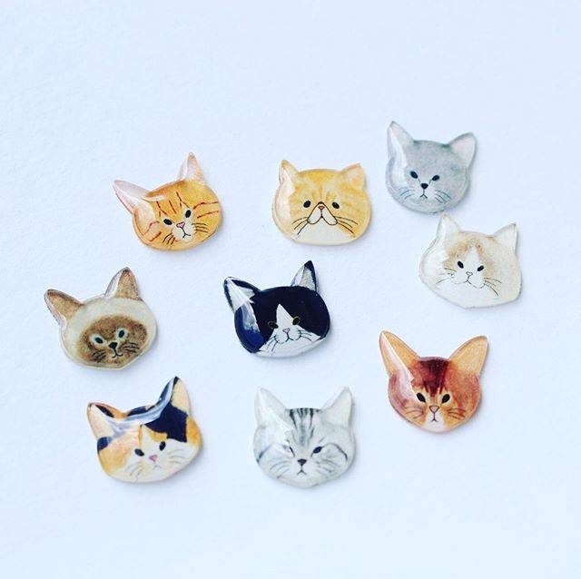ぴっぴ on Instagram: “.猫だらけ.... #handmade#ハンドメイド#手作り#brooch#ピアス #イヤリング#プラ板#プラバン #プラバンアクセサリー #pippilabo #minne #ミンネ #猫 #cat” (84514)