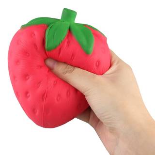 MyMei　やわらかい　スクイーズ　低反発おもちゃ　減圧おもちゃ　食品サンプル　子供のおもちゃ　フライドポテト　握ってストレス発散 (small strawberry) (56922)