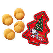 スヌーピー　クリスマスツリー缶（クッキー）