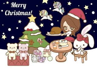 ★スクイーズ＆バニーズカフェグッズ福袋★　クリスマスラッピング袋入り | Bunny’s Cafe 可愛いおもちゃ屋さん (110093)